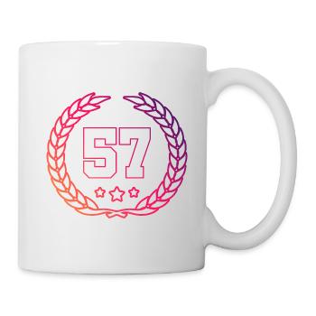 57 Couronne numérique - Mug blanc - blanc - Droite