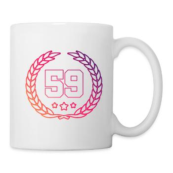 59 Number wreath - Mug - white - Right
