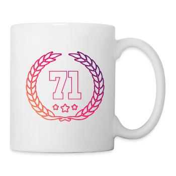71 Couronne numérique - Mug blanc - blanc - Droite