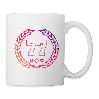 77 Number wreath - Mug - white - Right