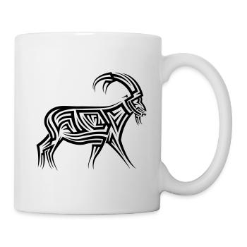 Bergziege Tribal Tattoo - Tasse - Weiß - Rechts