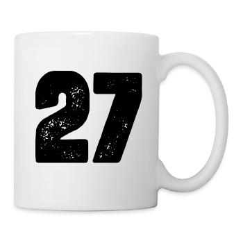 Maillot à 27 chiffres - Mug blanc - blanc - Droite