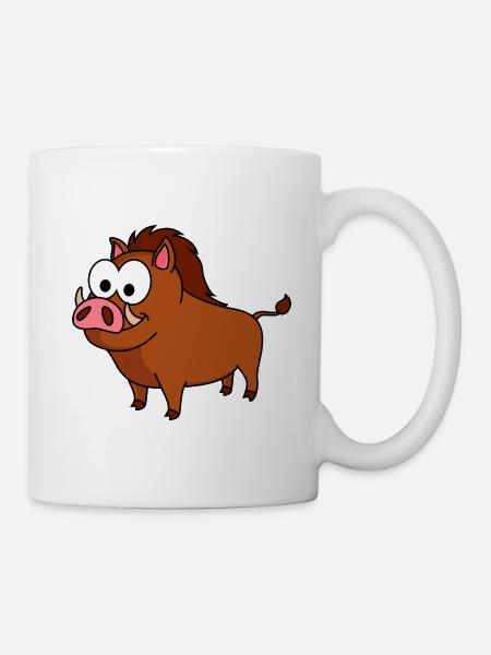 Wild Boar Comic Animal - Mug - white