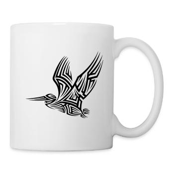 Pelikan Tribal Tattoo - Tasse - Weiß - Rechts