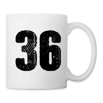 Maillot numéro 36 - Mug blanc - blanc - Droite