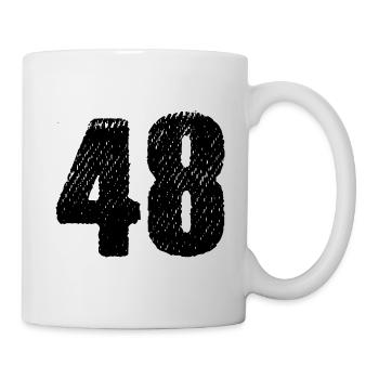 48 Zahl Trikot - Tasse - Weiß - Rechts