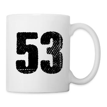 Maillot à 53 numéros - Mug blanc - blanc - Droite