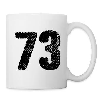 73 Zahl Trikot - Tasse - Weiß - Rechts