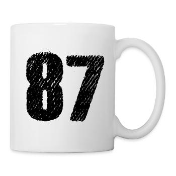 87 Zahl Trikot - Tasse - Weiß - Rechts