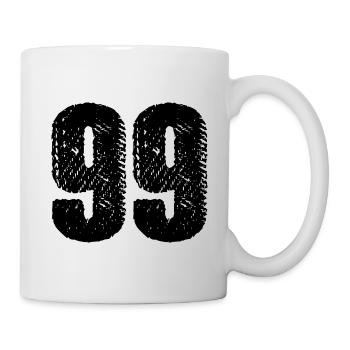 Maillot numéro 99 - Mug blanc - blanc - Droite