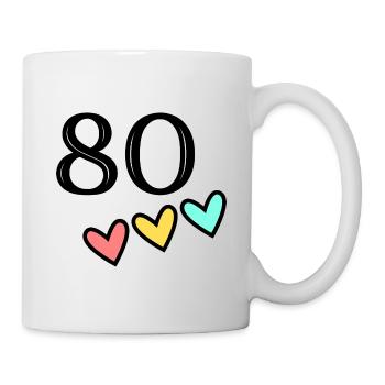 80 YEARS. 80th ANNIVERSARY. ANNIVERSARY 80 YEARS. 80 - Mug - white - Right