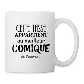 Tasse appartient au meilleur comique cadeau humour - Mug blanc - blanc - Droite