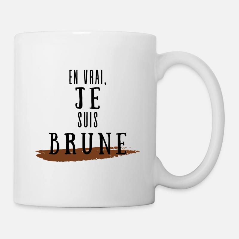 Je suis brune - Mug blanc - blanc