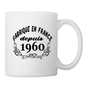 62 ans / anniversaire 62 ans / t-shirt 1960 - Mug blanc - blanc - Droite
