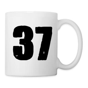 Maillot numéro 37 - Mug blanc - blanc - Droite