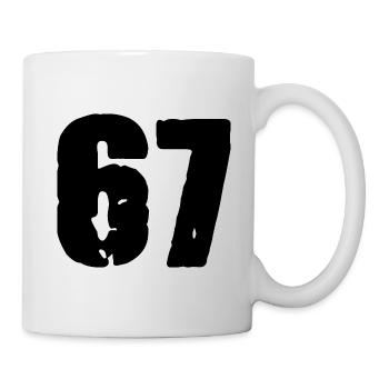 Maillot numéro 67 - Mug blanc - blanc - Droite