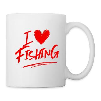 I love fishing - Mug - white - Right