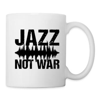 Jazz Not War Peace Jazz Musik - Tasse - Weiß - Rechts