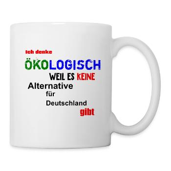 Ich denke Ökologisch... - Klima Politik fun4m3 - Tasse - Weiß - Rechts