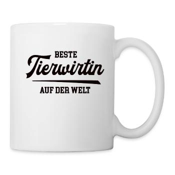 Beste Tierwirtin Tierpflegerin Tierhaltung Bäuerin - Tasse - Weiß - Rechts