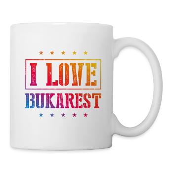 I Love Bukarest - Tasse - Weiß - Rechts