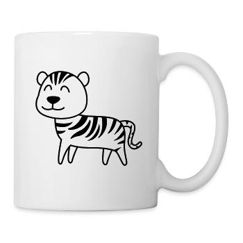 Tiger Comic Animal - Mug - white - Right