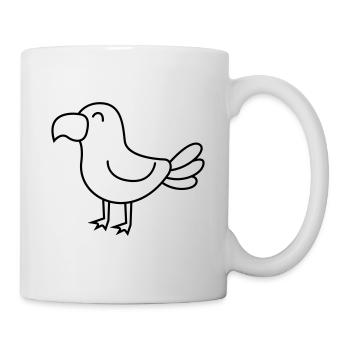 Adler Comic Tier - Tasse - Weiß - Rechts