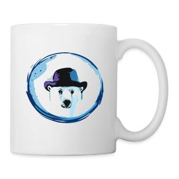 Eisbär mit Hut - Tasse - Weiß - Rechts