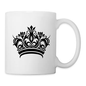 Krone Symbol - Tasse - Weiß - Rechts