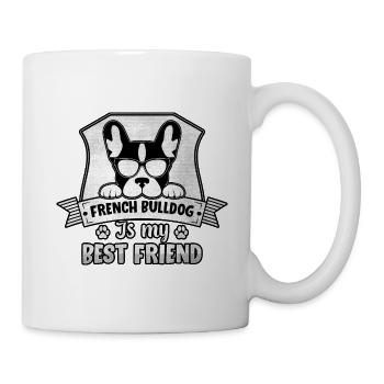 Le bouledogue français est mon meilleur ami - Mug blanc - blanc - Droite