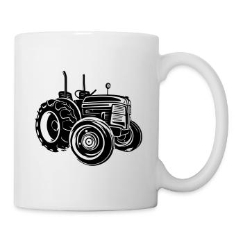 Tracteur Farmer Symbole Farmer - Mug blanc - blanc - Droite