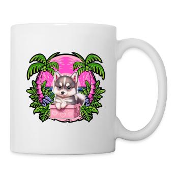 Husky - Tasse - Weiß - Rechts