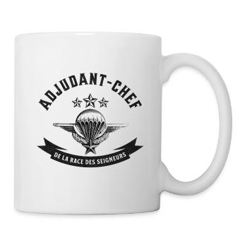Adjudant-chef de la race des seigneurs - Mug blanc - blanc - Droite