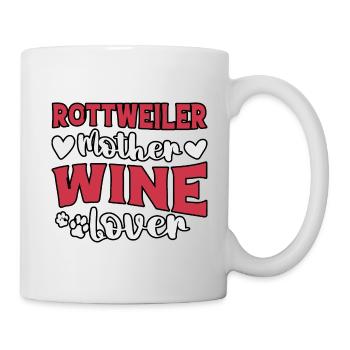 Rottweiler mother wine lover - Mug - white - Right