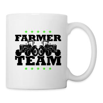 Traktor Bauer Farmer Team - Tasse - Weiß - Rechts