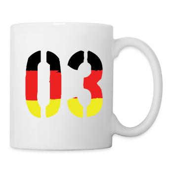 3 Number symbol Germany - Mug - white - Right