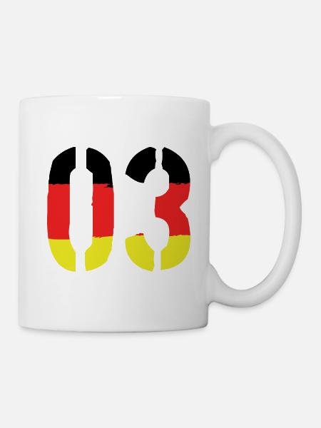 3 Zahl symbol Germany - Tasse - Weiß