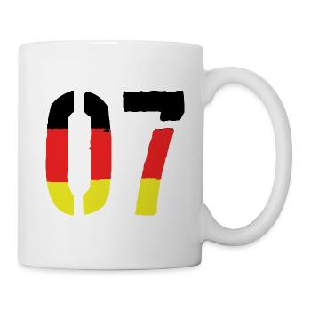 7 Zahl symbol Germany - Tasse - Weiß - Rechts