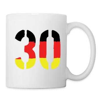 30 symbole de chiffres Allemagne - Mug blanc - blanc - Droite