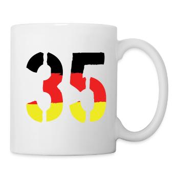 35 Symbole numérique Allemagne - Mug blanc - blanc - Droite