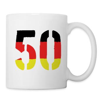 50 symbole de chiffres Allemagne - Mug blanc - blanc - Droite