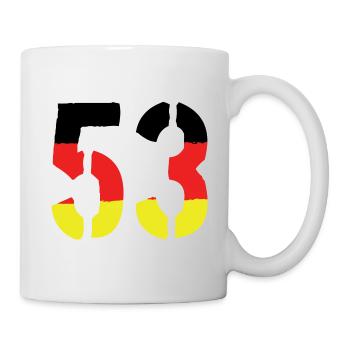 53 Symbole numérique Allemagne - Mug blanc - blanc - Droite