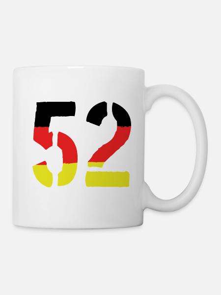 52 Zahl Symbol Germany - Tasse - Weiß