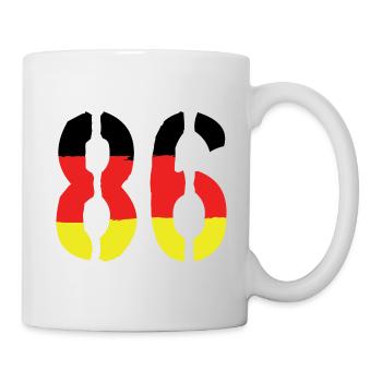 86 Symbole numérique Allemagne - Mug blanc - blanc - Droite