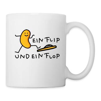 Ernussflips mit Flop - Tasse - Weiß - Rechts