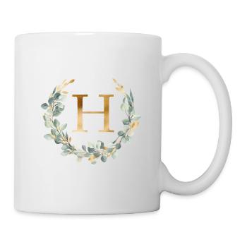 H Monogram Eucalyptus Wreath - Mug - white - Right