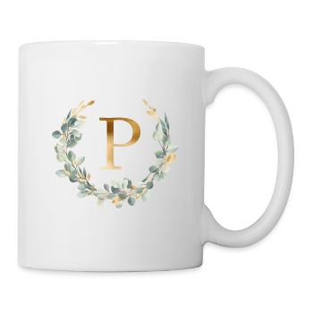 P Monogram Eucalyptus Wreath - Mug - white - Right