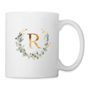 R Monogram Eucalyptus Wreath - Mug - white - Right