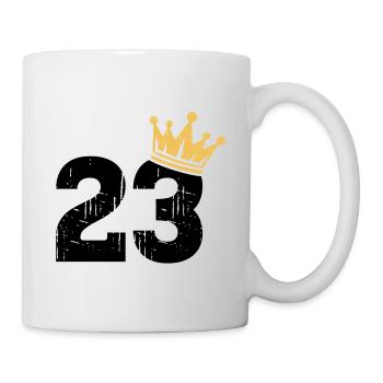 23 Krone 23. Geburtstag 23 Jahre - Tasse - Weiß - Rechts