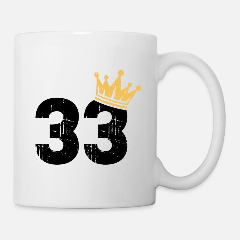 33 Couronne 33e anniversaire 33 ans - Mug blanc - blanc